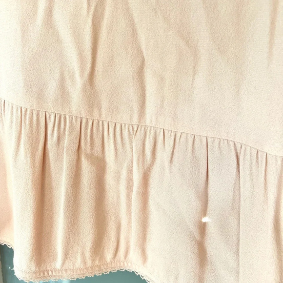 NWT Joie Emelda Bell Sleeve Blouse Blush Pink Lace Feminine Womens Size Large - Picture 7 of 14